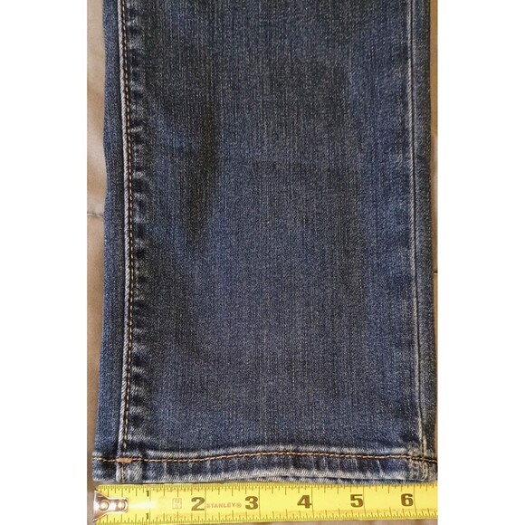 Eddie Bauer Jeans Women 6 Blue Denim Slightly Curvy Slim Straight Leg Stretch - Picture 4 of 8